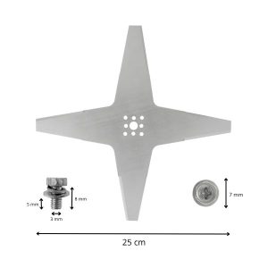 Robotmaaier mes voor Alpina 25cm afmetingen