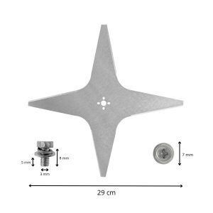 Robotmaaier mes voor Wiper 29cm afmetingen