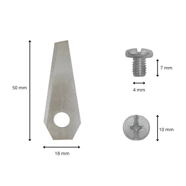 Robotmaaier mesjes voor Bosch afmetingen