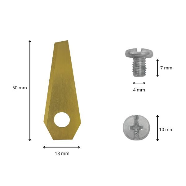 Robotmaaier mesjes voor Bosch titanium gecoat afmetingen