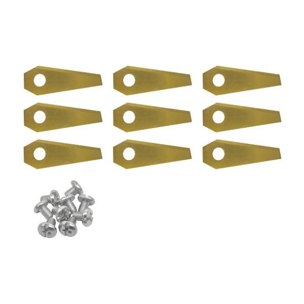 Robotmaaier mesjes voor Bosch – Set van 9 titanium gecoat