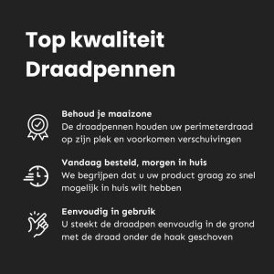 Top kwaliteit draadpennen voor perimeterdraad