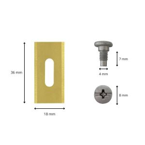Endurance mesjes voor Roborock robotmaaier titanium gecoat afmetingen