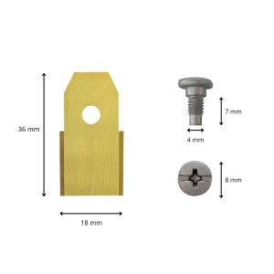 Robotmaaier mesjes voor Roborock titanium gecoat afmetingen